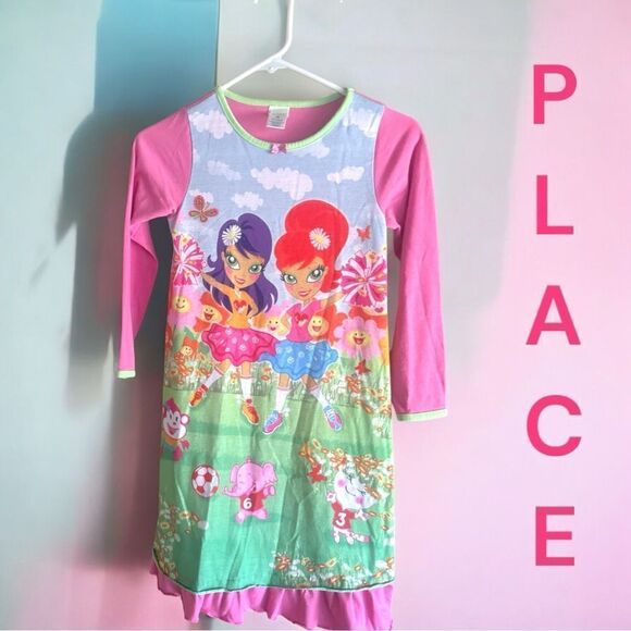 PLACE SLEEPWEAR l Girl’s long-sleeve Nightgown, PJ l M l VGUC - Picture 1 of 8